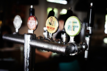 Craft beers on tap
